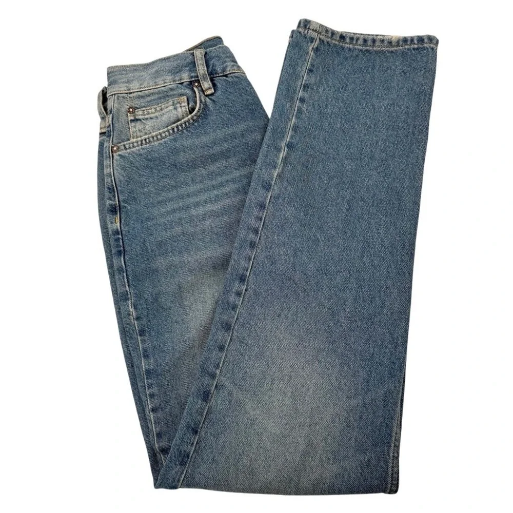 Free People We The Free‎ Lasso Straight Jeans Womens Size 28 High Rise Denim
